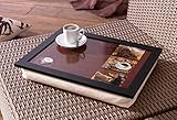 Dekoleidenschaft Knietablett Kaffee 43x33x7 cm mit Kissen, Laptoptablett,...