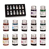 Glas Dip Pen Ink Set, kalligraphie tinte set, 12 bunten Tinten,...