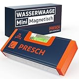 Presch Mini Wasserwaage 11cm - Verstärkter Magnet für maximale Haftkraft...