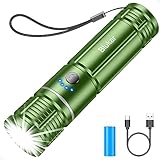 Blukar LED Taschenlampe Aufladbar, 2000 Lumen Extrem Hell Zoombare Mini...