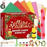 MOMOSTAR 20 Stück Wachsplatten für Kerzen, 20 * 20cm Bienenwachsplatten...