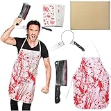 QIURUYUE Halloween Schlächter Kostüm, Metzger Kostüm Herren & Damen,...