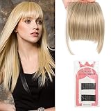 Clip in Pony Haarteil,Fringe Bangs Extension Front Hair,Fransen Haarspange...