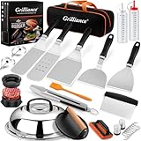 Grilliance 27-TLG Grillspachtel Plancha Zubehör für Männer, Teppanyaki...