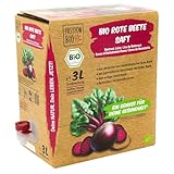 Bio Rote Beete Saft, 3 Liter – 100% Rote Beete Saft, milchsauer vergoren...