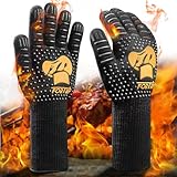FORTRY Grillhandschuhe Hitzebeständig Bis 800°C，Ofenhandschuhe...
