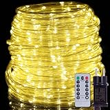 OxyLED Lichterschlauch Aussen, 20m 300 LEDs Lichtschlauch Außen IP44...