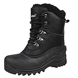 riemot Wasserdicht Schneestiefel Damen Herren,Warme Winterstiefel,Outdoor...