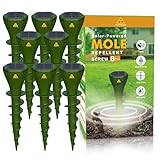 8 Pack Maulwurfschreck Schraube Solarbetriebene Gopher Abschreckung Pfahl...