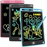 3 Pack LCD Schreibtafel 8,5 Zoll, Buntes LCD Writing Tablet, Löschbarer...
