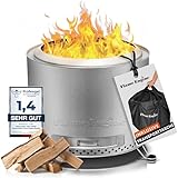 grillshop.at Feuerschale rauchfrei 50x43cm - Edelstahl Grill Feuerschalen...