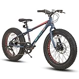 Hiland Kinder Fat Tire Fahrrad Fettrad Kinderfahrrad Shimano 7-Gang,...