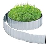 Relaxdays Rasenkante 15m, Beetbegrenzung aus Metall, verzinkt, flexibel,...