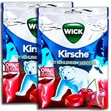2 er Pack Wick Hustenbonbons Kirsche ohne Zucker 2 x 72g