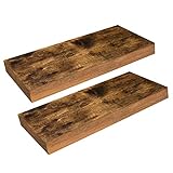 HOOBRO Wandregal, Schweberegal 2er-Set, stabile Wandboards, 40 x 20 x 3,8...