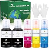 YUANQIMM Sublimationstinte Multipack für Epson EcoTank 102 104 ET-2810...