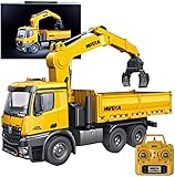 s-idee® S1575 Rc Kipplader mit Kran & Schrottgreifer Dump Truck 1:14 LKW...