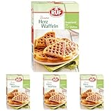 RUF Herzwaffeln, Backmsichung für 14 Waffeln, Waffelteig zum Backen im...