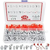 Nadisean 100 Stück Schmiernippel Sortiment Kit, Schmiernippel Set M6 M8...