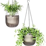 Calvalor 16.5cm 2er Set hängepflanzen Topf Hängeblumentöpfe aussen...