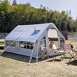 Aufblasbares Familienzelt, Campingzelt für 6-8 Personen, 4 Jahreszeiten,...