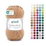 Gründl Wolle Cotton Quick uni - dünne Wolle zum Häkeln - Strickgarn -...
