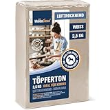 Modelliermasse lufttrocknend weiß 2.5kg - Bastelton für Kinder &...