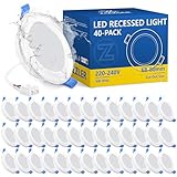 ZIZZLER LED Einbaustrahler 230V Flach, LED Spots 68-80mm Lochmaß,...