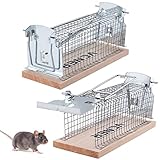 Mausefalle lebend, Hochsensitive Lebendfalle Maus 4er Set, Doppeltür &...