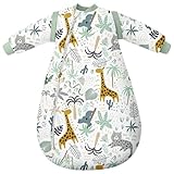 Yoofoss Baby Schlafsack Winter mit abnehmbaren Ärmeln Baumwolle 3.0 TOG...