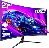 Gawfolk Curved Monitor 27 Zoll 100Hz, PC Bildschirm mit Lautsprecher 1080P,...