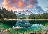 Ravensburger Puzzle 1000 Teile - Zugspitze am Eibsee - Puzzle für...