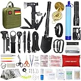 Außen Notfall Survival Kit mit Erste Hilfe Set, WayinTop 180PCS Survival...