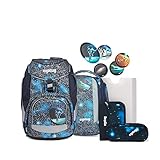 ergobag Pack Schulrucksack-Set Rucksack, Jugend Unisex, Milchbär (Blau),...