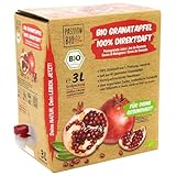 Bio Granatapfelsaft, 3 Liter, naturtrüb – 100% Bio Granatapfel...