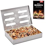 Räucherphorie Räucherbox Edelstahl - Robuste Smoker Box + E-Book mit den...