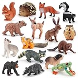RANJIMA Waldtiere Figuren Spielzeug, 16 Stück Kleine Tierfiguren für...