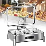 Warmhalte-Topf aus Edelstahl, 9 l, großes Fassungsvermögen, Buffet-Set |...