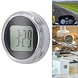 SUNJULY Motorrad Uhr, IP64 Wasserdichte Mini Motorrad Uhr, Paste Stil mit...