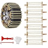 Ninonly Schneeketten 6 Stück Universal Schneeketten für Auto LKW SUV für...