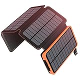 A ADDTOP Solar Powerbank 25000mAh Tragbare Solar Ladegerät mit 4...