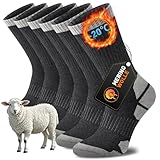 Niorasen Merino Socken Herren Damen, Dicke Thermosocken, Funktions...