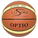 Lusum Optio Basketball für drinnen und draußen, PU-Leder, Größe 5, 6...