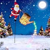 weihnachtsmann mit gießkanne,Solar Santa-gießkanne-laterne,christmas...