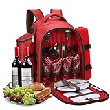 apollo walker Picknickrucksack 4 Personen Picknick Set (Set & Decke)...