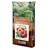 Green Home Blumenerde 72L - Pflanzerde für Zimmerpflanzen, Balkon & Garten...
