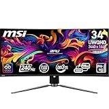 MSI MPG 341CQPX QD-OLED 34 Zoll UWQHD Curved Gaming Monitor - 3440 x...