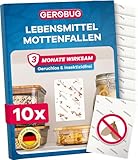 GEROBUG® Lebensmittelmotten-Falle [Vorteilspack: 10 Stück] - Mottenfalle...