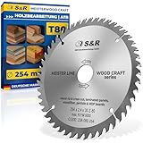 S&R-TCT-Hartmetall Kreissägeblatt 254mm – Mehrzweck Sägeblatt mit 80...