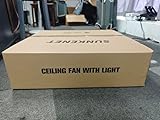 SUNKENET Deckenventilatoren mit Beleuchtung, 60cm Lampe mit Ventilator,...